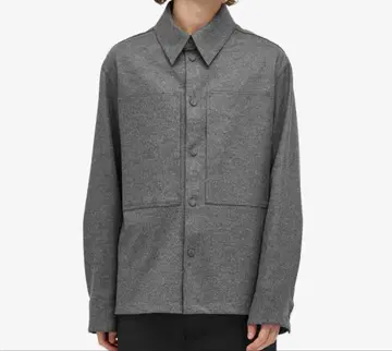 JIL SANDER 멜톤 울 오버 셔츠 48