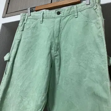 Dickies 00년대경 라임 그린 W36 x L32 페인터 후염
