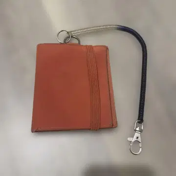 MUJI 트래블 월렛 단종 오렌지 나일론 패스 케이스