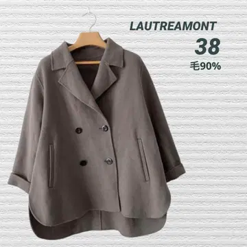 LAUTREAMONT 울 자켓 스타일 코트 뒤쪽이 내려오는 실루엣 38