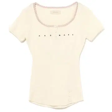 ANDMARY Lacey mary logo tops
