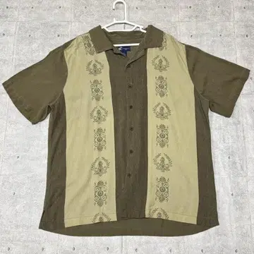 00s CARIBBEN JOE 실크 셔츠 USA 구제 의류 카리비안 조