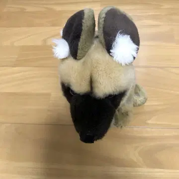 강아지 봉제 인형 중형 브라운 블랙