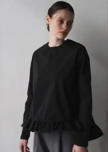 ella balloon frill hem blouse