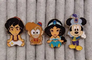 DISNEY 알라딘 캐릭터 핀 배지 세트