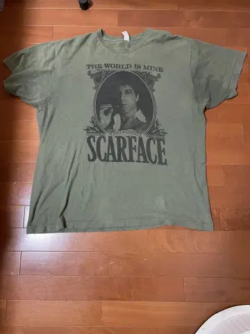 SCARFACE T셔츠 올리브 그린 XL 사이즈