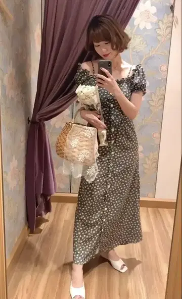 me&mecouture 플뢰르 도트 2way 플레어 원피스 deicy