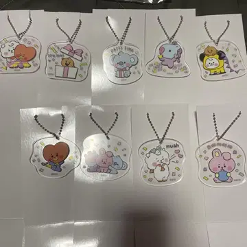 BT21 아크릴 키링 9개 세트