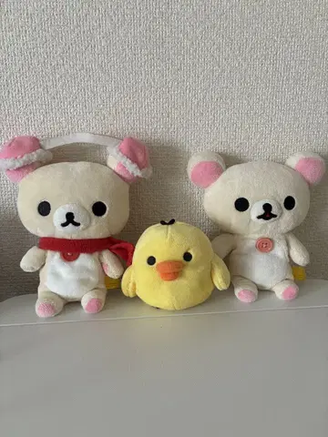 코리락쿠마 & 키이로이토리 봉제 인형 세트
