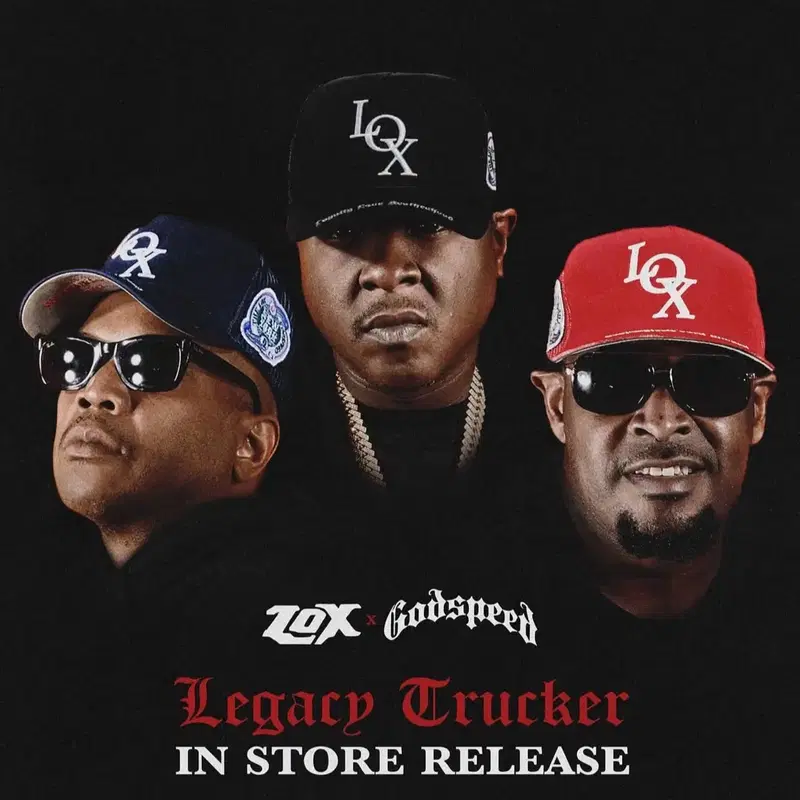 GODSPEED x THE LOX 콜라보 한정판 트럭커 스냅백 모자