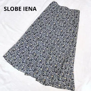 슬로브 이에나 플레어 롱 스커트 머메이드 플라워 프린트 축구