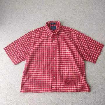 TOWN CRAFT 체크 셔츠 숏 기장 박스 실루엣