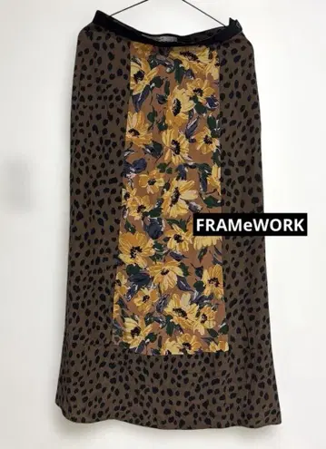 FRAMeWORK/프린트 콤비 레오파드 스커트
