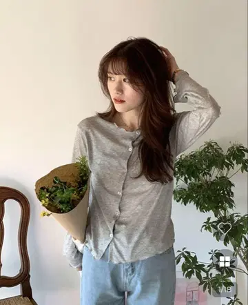nugu daisy 언밸런스 시스루 가디건