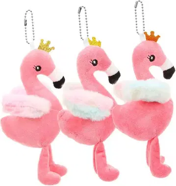 재고 SALE 귀여운 힐링 플라밍고 봉제 인형 플러쉬 키링 3개
