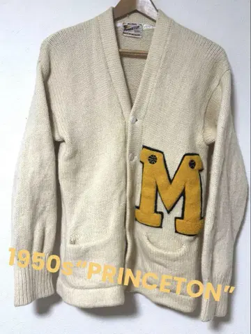 1950년대 'PRINCETON' 로우게이지 니트 가디건 vintage