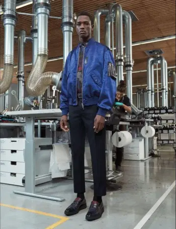 Berluti 블루 MA-1 자켓 벨루티 봄버 자켓