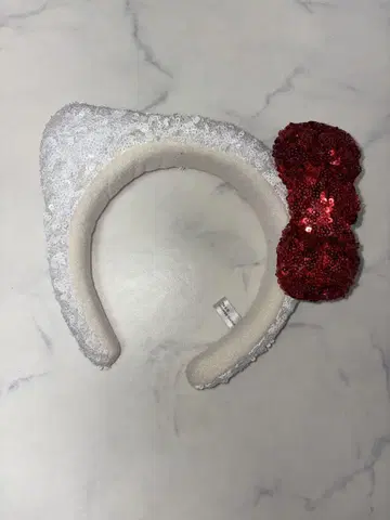 USJ 헬로키티 스팽글 머리띠 화이트