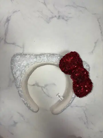 USJ 헬로키티 스팽글 머리띠 화이트