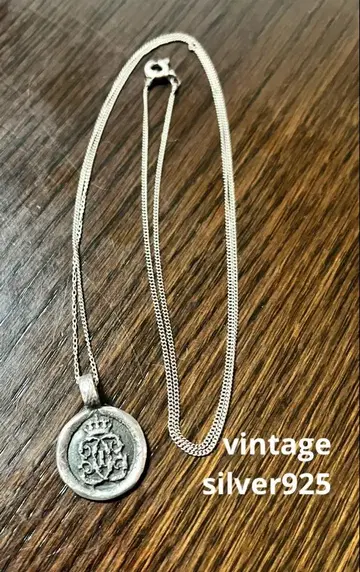 새상품급 Vintage 실버 코인 목걸이