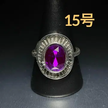 빈티지 패션 반지 퍼플 15호 스톤 반지 자수정
