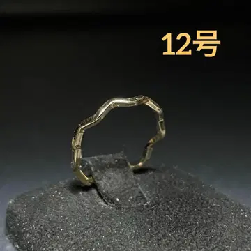 빈티지 패션 반지 골드 12호 물결 모양 디자인