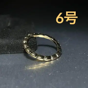 빈티지 패션 반지 골드 6호 물결 모양 핑키링