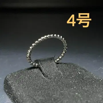 빈티지 패션 반지 실버 4호 핑키링 타원형 비즈