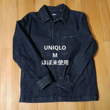 유니클로 UNIQLO 데님 워크 자켓 남성용 M 다크 네이비