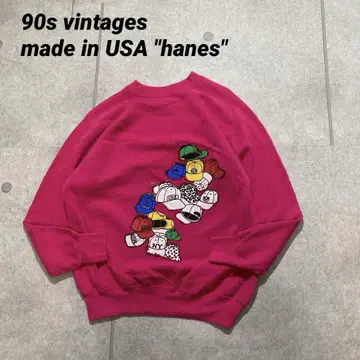 [여성용] 90년대 USA Hanes 헤인즈 캡 스트릿 핑크