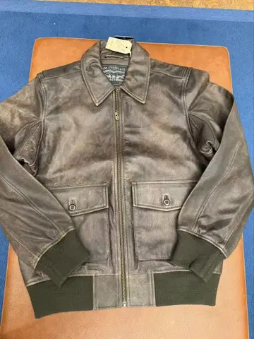 Levis CLAYTON LEATHER AVIATOR JACKET S