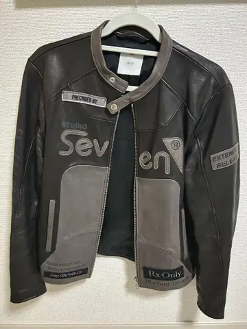 studio seven 라이더 자켓 가죽
