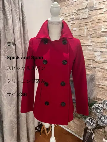 Spick and Span 스픽 앤 스팬 빨간색 피코트 클리닝 완료 36