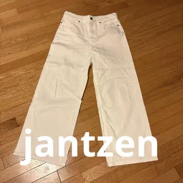 화이트 데님 팬츠 얀센