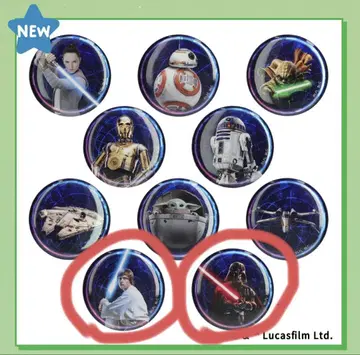 [새상품급] 2점 세트 STAR WARS 홀로그램 캔뱃지 BLUE