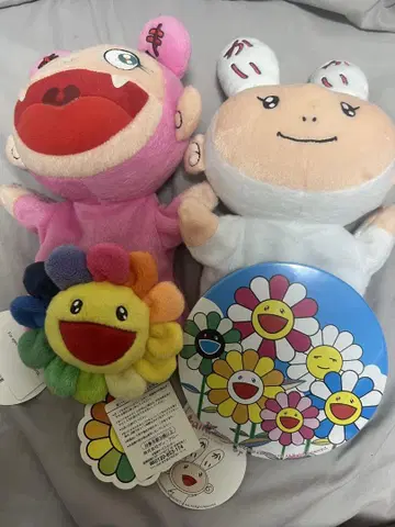 무라카미 다카시 카이카이 키키 퍼펫 봉제 인형 플라워 세트