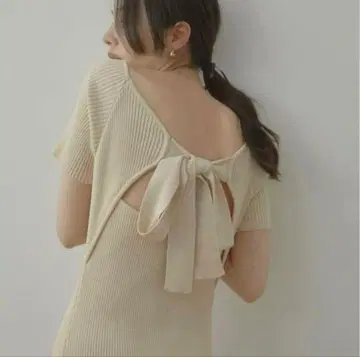 ACYM Back ribbon knit 원피스