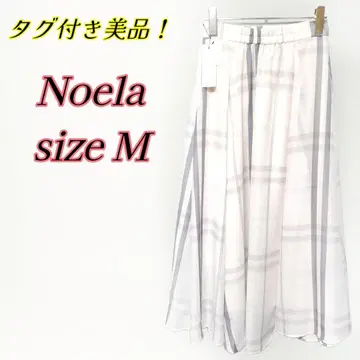 [택 포함 새상품급] Noela 시어 체크 스커트 핑크 M
