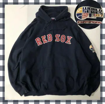 마제스틱 MLB 보스턴 레드삭스 자수 풀오버 후드티 2XL