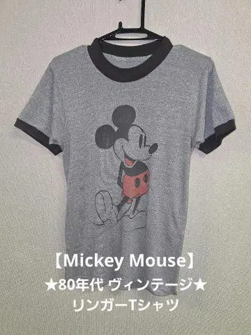 가격 인하 80년대 Mickey Mouse 미키 링거 티셔츠 염색