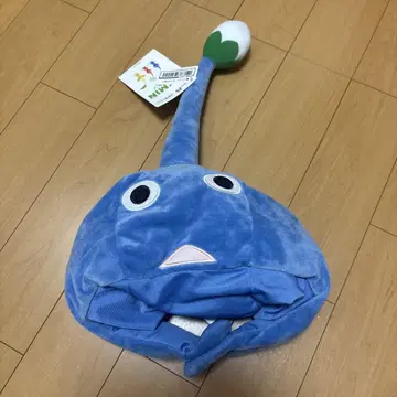 파란 피크민 코스프레 모자