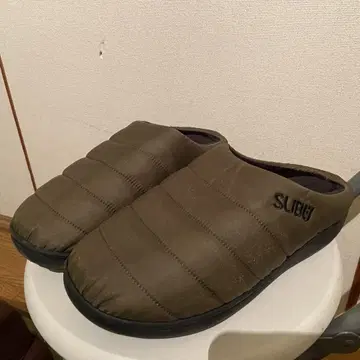 SUBU 카키 겨울 슬리퍼 23cm