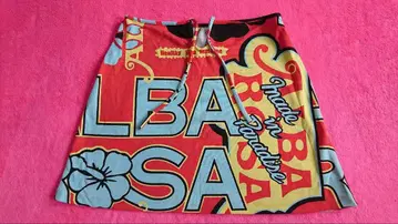 골동품 레어 ALBA ROSA 메이파라 화려한 로고 하이비스커트