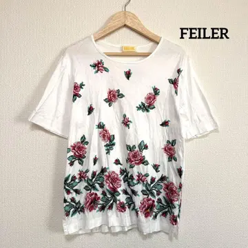 [ 새상품급 ] FEILER 페일러 꽃무늬 티셔츠 반팔 M