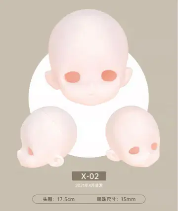 TinyFox 1/6 스케일 인형 헤드 X-02 화이트 초콜릿