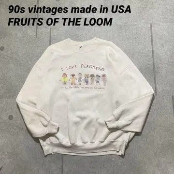 90년대 빅 실루엣 메시지 프린트 레트로 USA 제작 JERZEES