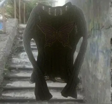 그런지 페어리 그런지 모리걸 나비 니트 카키