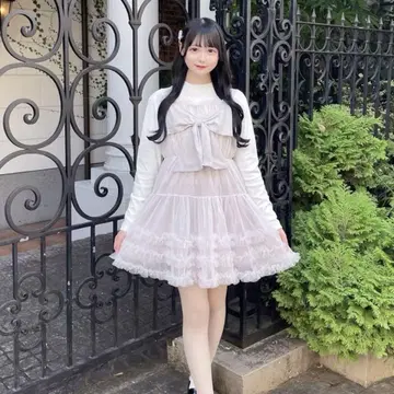 evelyn 리본 튤 세트 op 원피스