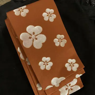 은색 세잎클로버 감색 반폭 오비