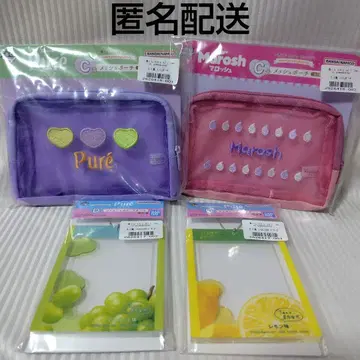 퓨레구미 제일복권 C상 메쉬 파우치 D상 바스락 카드 케이스 4점